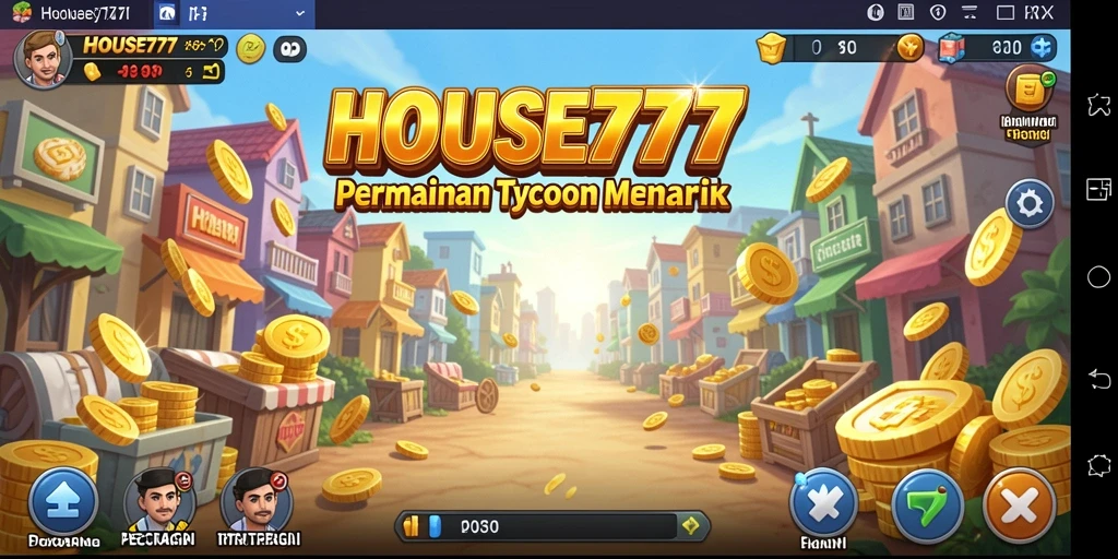 Screenshot utama HOUSE777 yang menunjukkan gameplay Tycoon yang menarik.