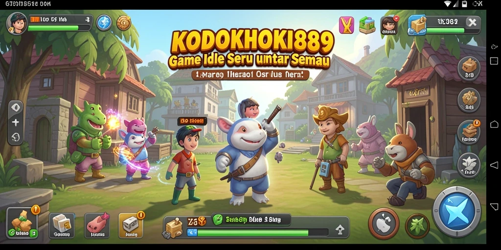 Tampilan gameplay seru KODOKHOKI889 yang menenangkan.