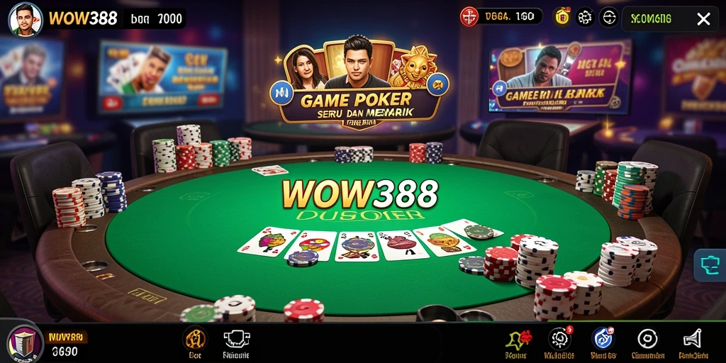 Gameplay seru Poker di aplikasi WOW388.